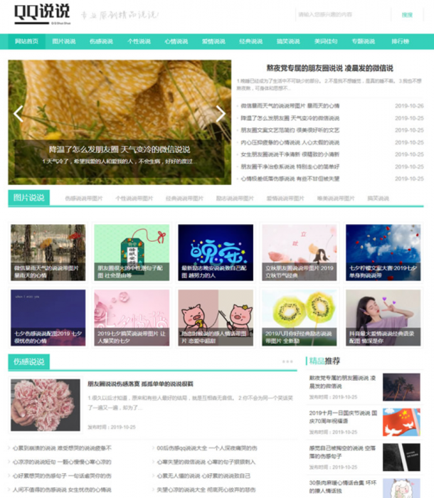 全新QQ空间日志说说类网站源码（带手机版数据同步）-372盘