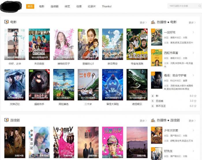 分享个苹果cmsv10自适应清新白橙模板源码-372盘
