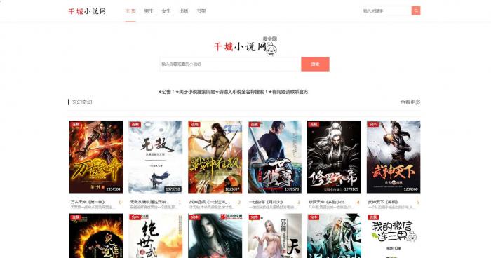 《娴娴小说》自动采集小说网站源码-372盘