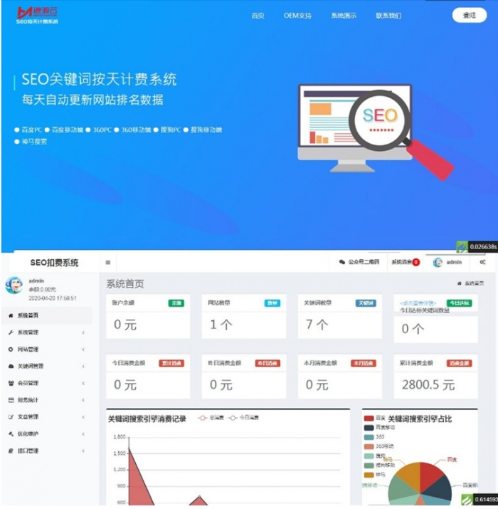 SEO按天扣费系统网站源码-372盘