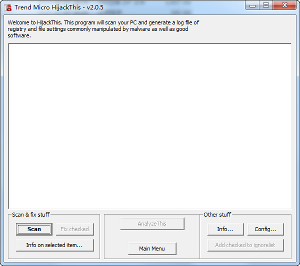 HijackThis(浏览器被劫持修复工具)v2.0.5 免费版-372盘