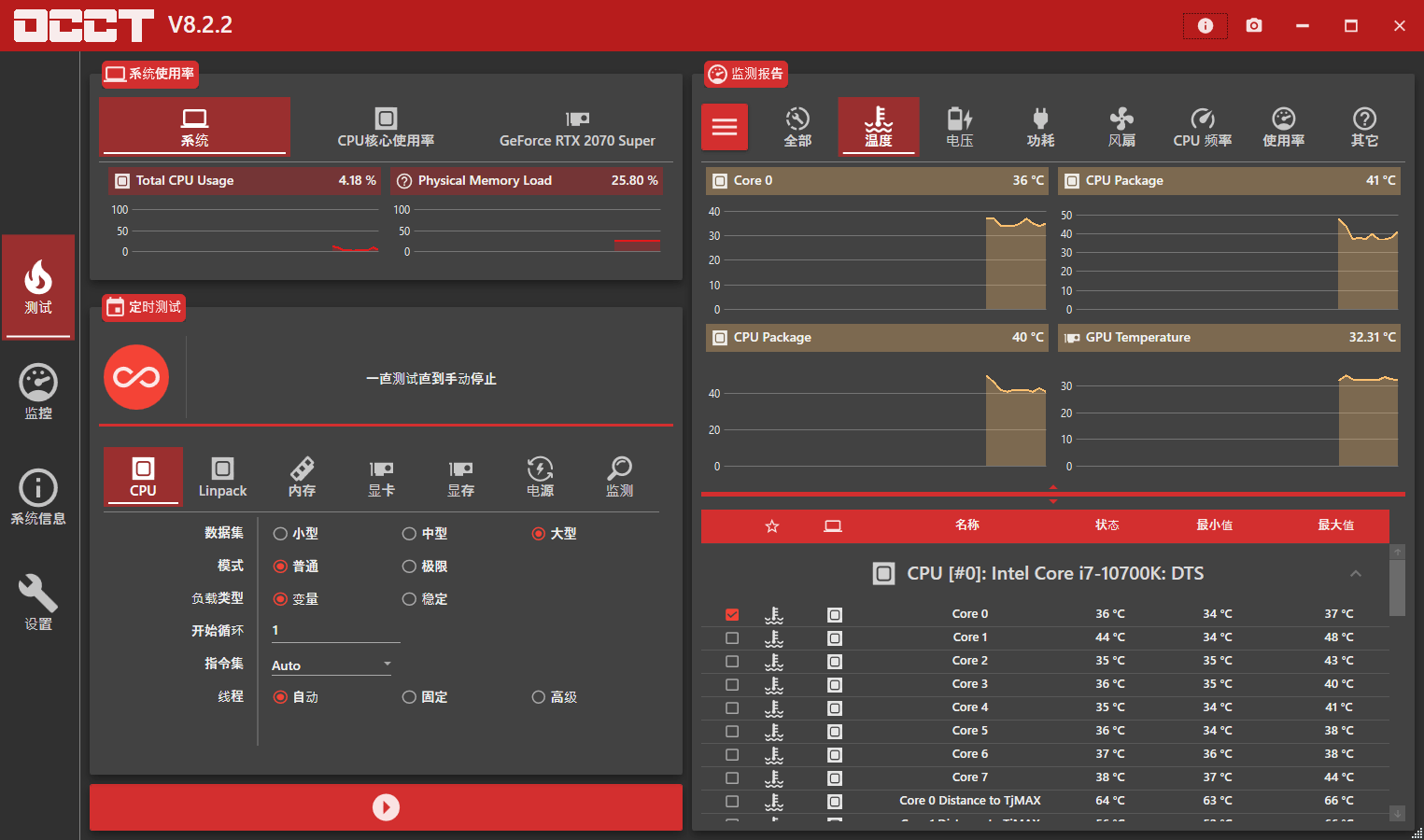 电源检测工具OCCT v10.1.6绿色版-372盘