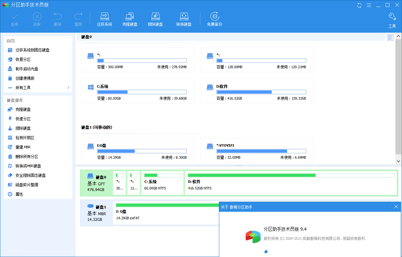 分区助手技术员v9.7.0特别版-372盘