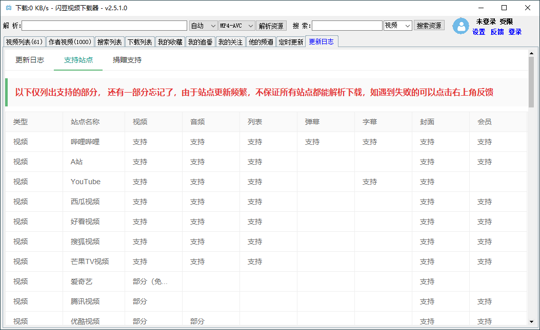 闪豆多平台视频下载器v2.6.1-372盘
