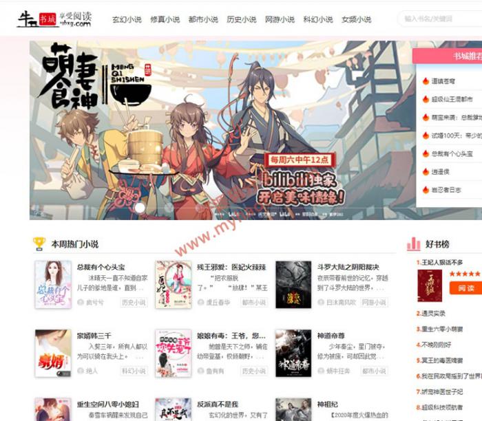 ygbook小说网站源码 自动采集赚钱源码 ThinkPHP+MYSQL开发-372盘